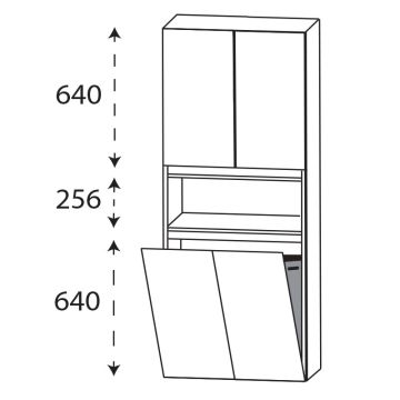 Laguna Highline 100 Hochschrank - 60 cm Skizze