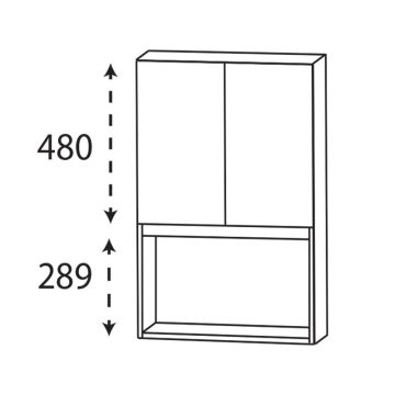Laguna Highline 100 Oberschrank - 60 cm Skizze