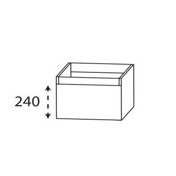 Laguna Highline 100 Unterschrank für Waschtischverlängerung - 30 cm Skizze