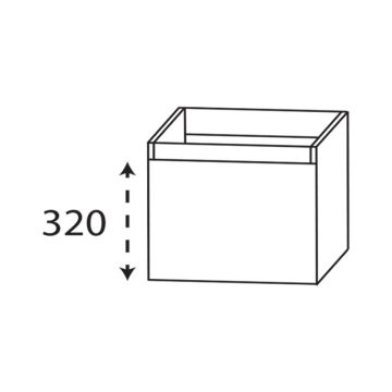 Laguna Highline 100 Unterschrank für Waschtischverlängerung - 80 cm Skizze