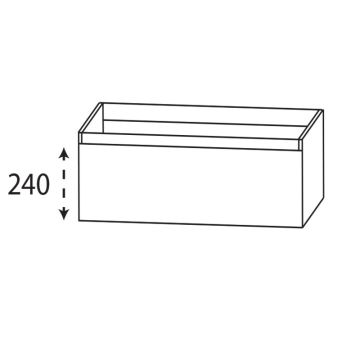 Laguna Highline 100 Waschtischunterschrank - 80 cm Skizze