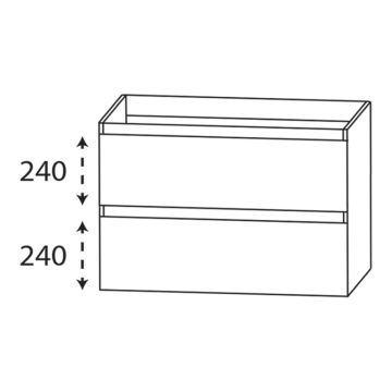 Laguna Highline 100 Waschtischunterschrank - 120 cm Skizze
