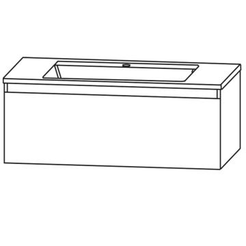 Laguna Spirit Waschtisch mit Unterschrank - 122 cm Skizze