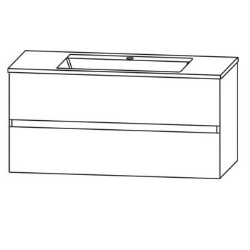 Laguna Spirit Waschtisch mit Unterschrank - 122 cm Skizze
