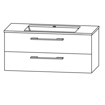 Laguna Spirit Waschtischunterschrank - 122 cm Skizze