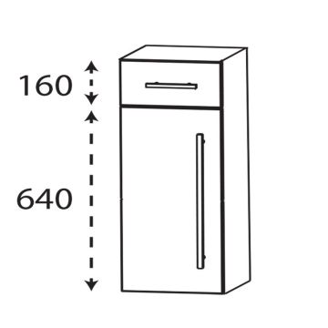 Laguna Ergänzungsschrank Highboard - 40 cm Skizze
