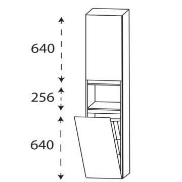 Laguna Ergänzungsschrank Hochschrank - 40 cm Skizze