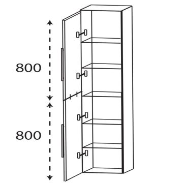 Laguna Ergänzungsschrank Hochschrank - 40 cm Skizze