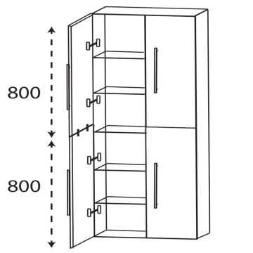 Laguna Ergänzungsschrank Hochschrank - 60 cm Skizze