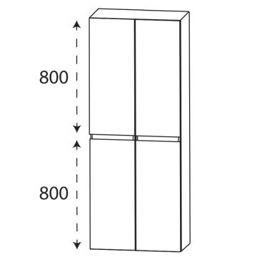 Laguna Ergänzungsschrank Hochschrank - 60 cm Skizze