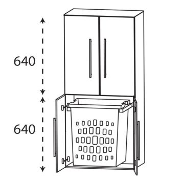 Laguna Ergänzungsschrank Mittelschrank - 60 cm Skizze