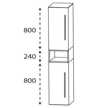 Laguna Ergänzungsschrank Hochschrank - 40 cm Skizze