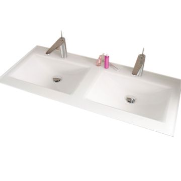 Laguna Life plus Möbelwaschtisch - 122 cm STONEPLUS-Doppelwaschtisch