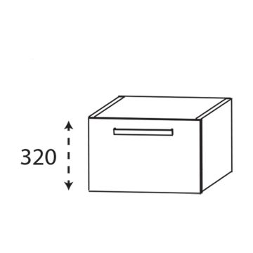 Laguna Platino 2.0 Plattenunterschrank - 70 cm Skizze