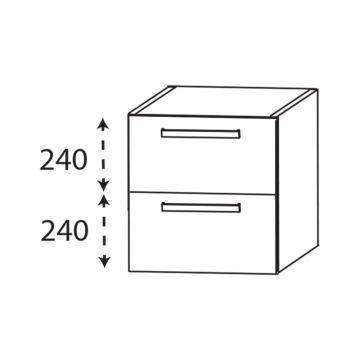 Laguna Platino 2.0 Plattenunterschrank - 50 cm Skizze