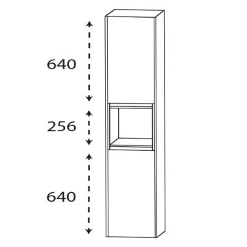 Laguna Pronto Hochschrank - 42 cm Skizze
