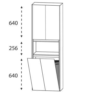 Laguna Pronto Hochschrank - 62 cm Skizze