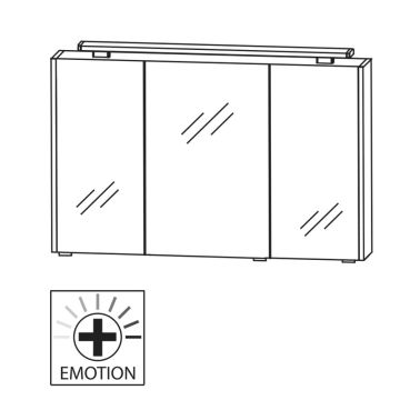Laguna Pronto Spiegelschrank - 102 cm Skizze