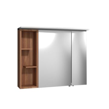 Laguna Kera.Round Spiegelschrank - 80 cm, 2 Türen, LED-Flächenleuchte