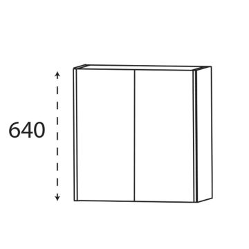 Laguna Highline 250 Oberschrank - 62 cm Skizze