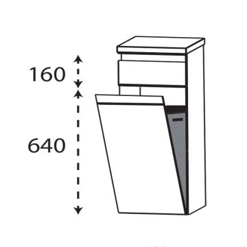 Laguna Brio Highboard 40 cm Skizze