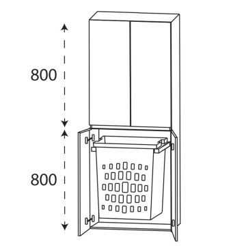 Laguna Highline 150 Hochschrank - 60 cm Skizze