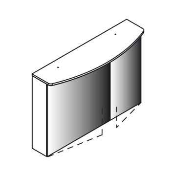 Lanzet Spiegel Spiegelschrank L4- 90 cm, 1 LED-Leuchte