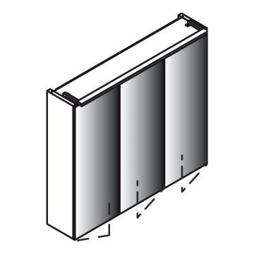 Lanzet Spiegel Spiegelschrank - 70 cm Skizze