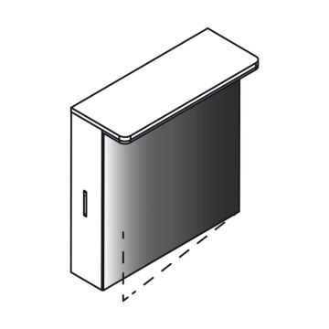 Lanzet Spiegel Spiegelschrank L8 - 60 cm, 1 LED-Paneel Skizze