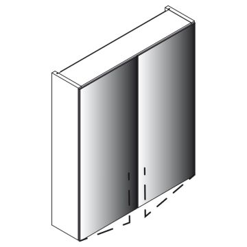 Lanzet Spiegel Spiegelschrank L0 - 60 cm Skizze