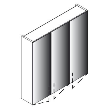 Lanzet Spiegel Spiegelschrank L0 - 70 cm Skizze