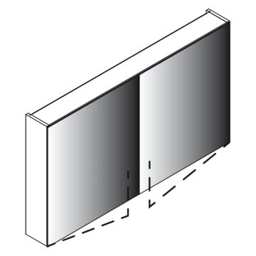 Lanzet Spiegel Spiegelschrank L0 - 120 cm Skizze