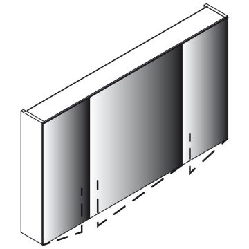 Lanzet Spiegel Spiegelschrank L0 - 120 cm Skizze