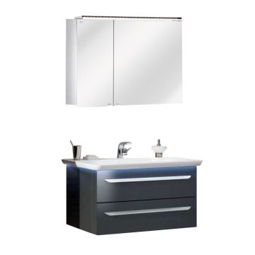 Lanzet M9 Badmöbel Set - 97,5 cm mit Spiegelschrank