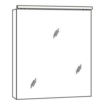 Marlin Bad 3060 Spiegelschrank 60 cm Skizze