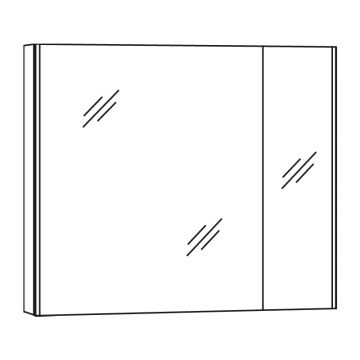 Marlin Bad 3250 Spiegelschrank 80 cm Skizze