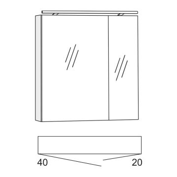 Marlin Bad 3400 Spiegelschrank - 62 cm
