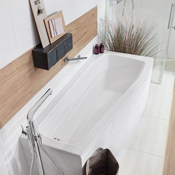 Mauersberger Globosa Raumspar-Badewanne 170 cm - Variante rechts