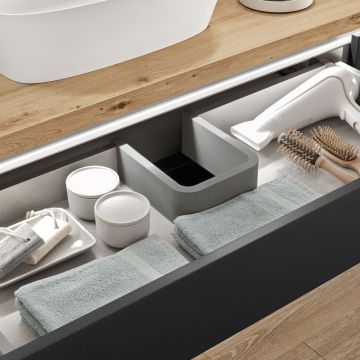 Nobilia Zubehör Abdeckung für Siphon-Aussparung - aus Kunststoff, grau