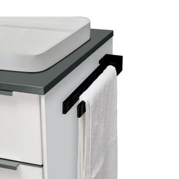 Nobilia Zubehör Handtuchhalter - zur Korpus- oder Wandmontage, Schwarz