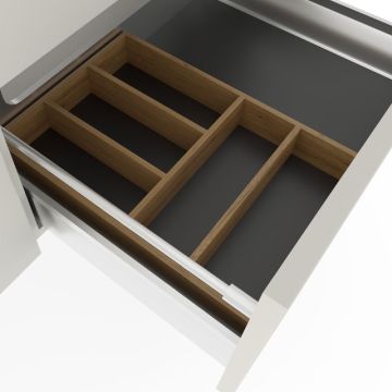 Nobilia Zubehör Einteilung - Ordnungssystem - in Eiche-Massivholz 60 cm