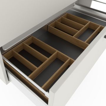 Nobilia Zubehör Einteilung - Ordnungssystem - in Eiche-Massivholz 90 cm