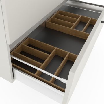 Nobilia Zubehör Einteilung - Ordnungssystem - in Eiche-Massivholz 120 cm