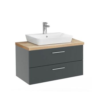 Pelipal PCON Aufsatzbecken mit Waschtischplatte und Unterschrank 92 cm
