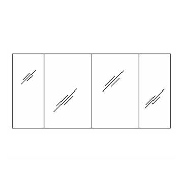 Pelipal PCON Spiegelschrank 150 cm Skizze