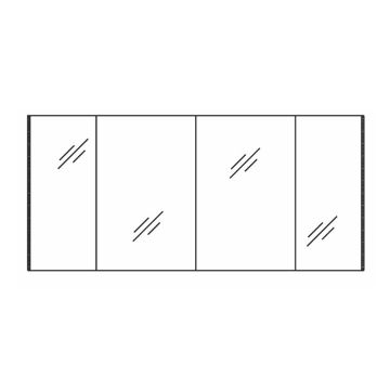 Pelipal PCON Spiegelschrank 152 cm Skizze