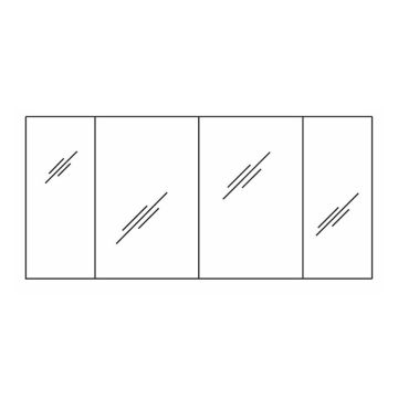 Pelipal PCON Spiegelschrank 150 cm Skizze