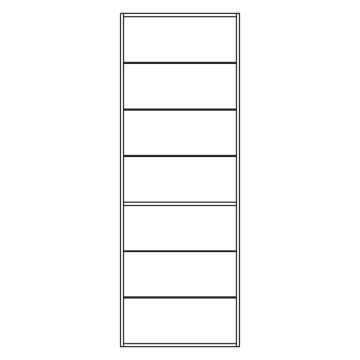 Pelipal PCON Hochschrankregal 60 cm Skizze