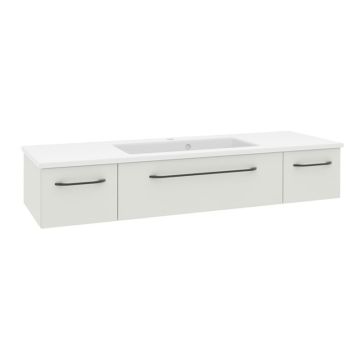 Pelipal PCON Solid Surface Waschtisch mit Unterschrank 137 cm