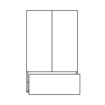 Pelipal PCON Highboard 60 cm Skizze